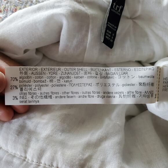 Zara TRF Collection Frayed Tweed Mini Skirt Jumpsuit Size S - Picture 9 of 9